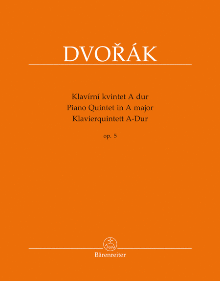 Antonin Dvorak - Klavierquintett in A-Dur - Einzelstimmen und Partitur